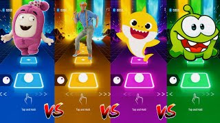 Oddbods Newt🆚Blippi 🆚Baby Shark 🆚Om Nom  Tiles Hop EDM Rush Gameplay [upl. by Kling]