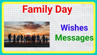 Family Day Messages  Family Day Wishes Teaching World [upl. by Rodrich]