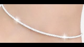 stylish light weight silver anklets designs [upl. by Sheilah]