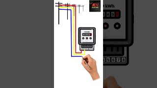 3 phase meter connection youtubeshorts shorts [upl. by Tonjes]