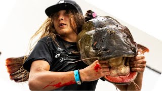 14 year old Catches Record Catfish for Okie Noodling Tournament State 7  Oklahoma [upl. by Tiffy792]