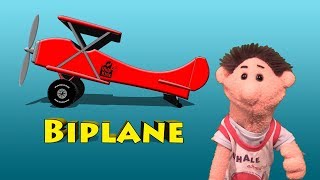 Learn To Spell Biplane  Timmy Flys A Biplane With Stunts Video For Kids [upl. by Katina]