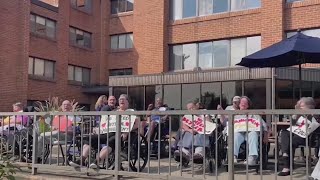 Residents employees protest planned closure of Waterbury nursing home [upl. by Ridinger]