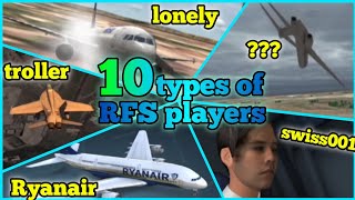 10 Types of Players in RFS funny😂  RFS Real flight simulator [upl. by Zabrine955]