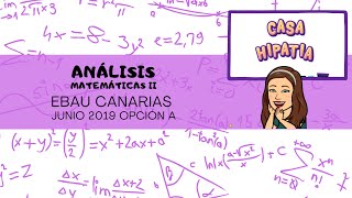 💜 Optimización Análisis 💜 EBAU Canarias Jun 2019 Mat II Op A💜 [upl. by Jaret]