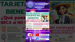 💥🔝☑️Perderás apoyo Beca Benito Juárez si no obtienes Tarjeta Bienestar en bancarización de AGOSTO😨😰💸 [upl. by Christophe893]