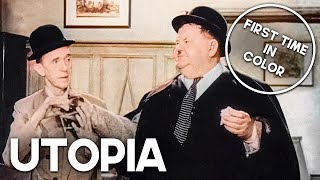 Utopia  COLORIZED  Laurel amp Hardy  Classic Film [upl. by Bogey]