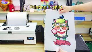 DTF Printer Roll Printing Step by Step Process Using Epson R1390 Direct To Film [upl. by Stroup746]