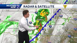 Tracking showers and severe storms Wednesday [upl. by Ahsekram709]