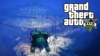 GTA 5 Easter Eggs  Underwater UFO GTA V Easter Egg [upl. by Znerol631]