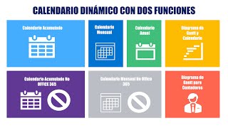 Calendario Dinámico con Dos Funciones en Excel [upl. by Innep769]