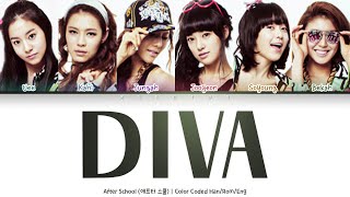 After School 애프터스쿨  Diva Color Coded Lyrics HanRomEng [upl. by Drona]