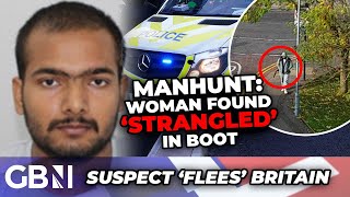 Cops in frantic MANHUNT after woman found strangled in CAR BOOT and suspect FLEES [upl. by Sparky]