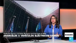 Comisión Europea vota a favor de subir aranceles a vehículos eléctricos chinos hasta el 45 [upl. by Ddat]