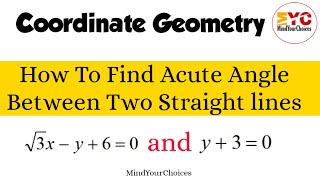 Coordinate Geometry Class 10  Angle Between Straight lines  Class 10 Chapter 7  Class 10 Maths [upl. by Rosane946]