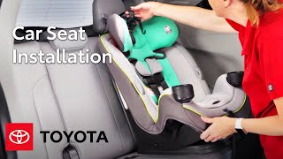 Toyota HowTo Installing a Car Seat in Your Toyota Sienna  Toyota [upl. by Enyahc]