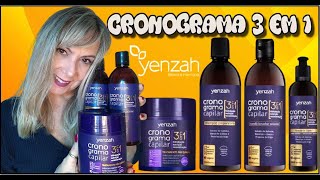 🔷CRONOGRAMA 3 EM 1 PÓS QUÍMICA YENZAH  SHAMPOO CONDICIONADOR E LEAVE IN [upl. by Namsaj]