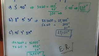 Expresar o convertir a la forma incompleja Grados minutos y segundos [upl. by Schlessinger]