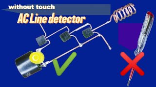 Diy non conduced AC Voltage detector circuit using BC547 transistor viral [upl. by Nahamas190]