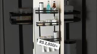 3 Tier Metal Refrigerator Side Storage Organizer Rack P04486Item Price RS 2850 bathroom [upl. by Rubetta]