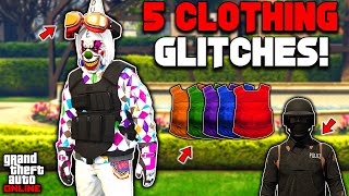 5 Clothing Glitches In GTA 5 Online [upl. by Fawnia]