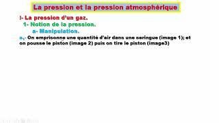 La pression et la pression atmosphérique 1APIC [upl. by Arahat696]