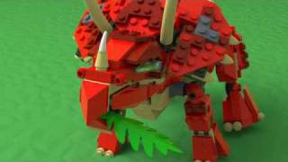 Lego 4892  Prehistoric Power triceratops [upl. by Oby306]