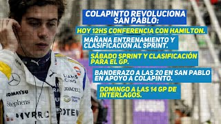 COLAPINTO REVOLUCIONA BRASIL Y SE SUMA AL BANDERAZO ARGENTINO EN APOYO AL CORREDOR DE F1 [upl. by Dibb]