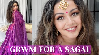 GET READY WITH ME FOR AN INDIAN ENGAGEMENT PARTY [upl. by Bahner653]