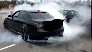 Bmw e60 530d burnout [upl. by Siravaj]