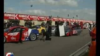 Accidents in the Stand in British GT at Thruxton [upl. by Sukramed]