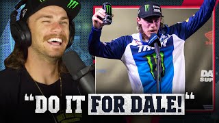 quotDO IT FOR DALEquot Aaron Plessinger talks about his epic first podium at Daytona Supercross [upl. by Callista]