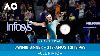 Jannik Sinner v Stefanos Tsitsipas Full Match QF  Australian Open 2022 [upl. by Kra]