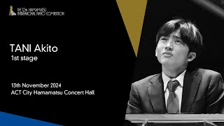 TANI Akito  1st Stage the 12th Hamamatsu International Piano Competition [upl. by Salema]