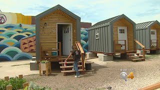 Tiny Homes Help With Growing Homeless Population [upl. by Rubens]