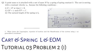 Spring Problem Tutorial 03 Problem 02 Classical Mechanics [upl. by Kilgore707]