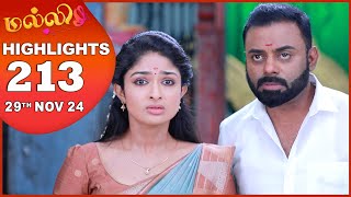 Malli Serial  EP 213 Highlights  29th Nov 2024  Nikitha  Vijay  Saregama TV Shows Tamil [upl. by Hseyaj]