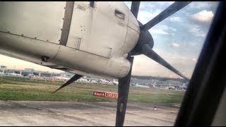 ATR72 takeoff and hard landing [upl. by Asilem498]