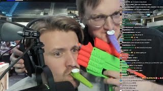 Grian holds Jimmy hostage with a nerf gun while they both play kazoos [upl. by Airtina]