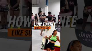 How To Knee Like Supergirl Jaroonsak One Championship Fighter [upl. by Aerdnaek409]