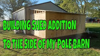 Connecting Plywood Exterior Walls LEAN TO SHED To BARN Extension Part 3 [upl. by Hochman103]