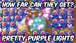 BTD6  How far can ONLY TOP PATH WIZARD MONKEYS get [upl. by Ahcurb]