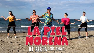 LA PIEL MORENA  Dj Berta Official  Ballo di gruppo amp merengue line dance 2024 [upl. by Dodge260]