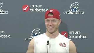 Christian Mccaffrey Talks about 49ers vs Lions upcoming game 49ers [upl. by Yesdnik795]