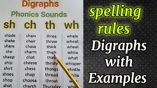 consonant digraphs digraphs and blends  sh ch th wh words [upl. by Ja]