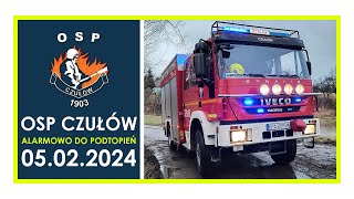 OSP CZUŁÓW  Alarmowo do podtopień 5022024 [upl. by Barbabas]