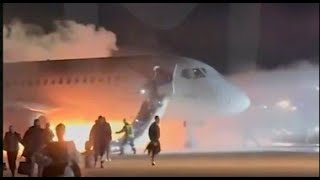 AEREO RUSSO prende FUOCO in TURCHIA  Video Integrale [upl. by Diao]