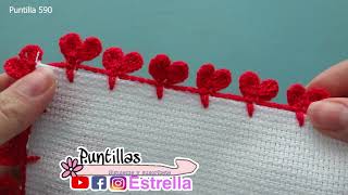 Puntilla de corazones ♥️ no 590 [upl. by Gytle]