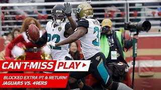 Dontae Johnsons Pick 6 But Jags Block Extra Point amp Return for 2 Pts  CantMiss Play  NFL Wk 16 [upl. by Altheta]