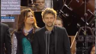 Jonas Kaufmann Anna Netrebko Ildar Abdrazakov and Thomas Hampson in München wishing well to Dmitri [upl. by Karola]